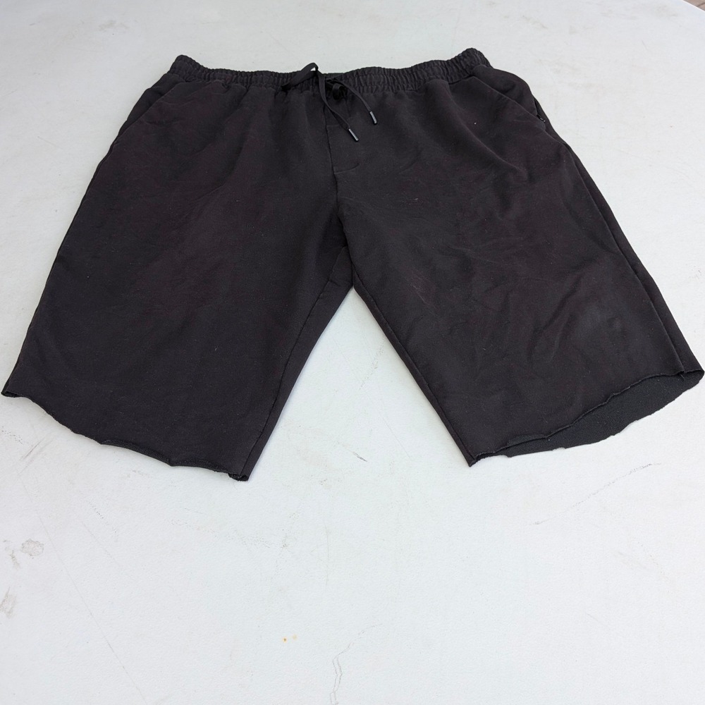George Mens Athletic Shorts Black 2XL Drawstring Elastic Waist Active